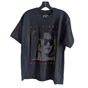 Pit Viper Sunglasses Mens Medium Black Short Sleeve T Shirt Surf Skate Beach‎